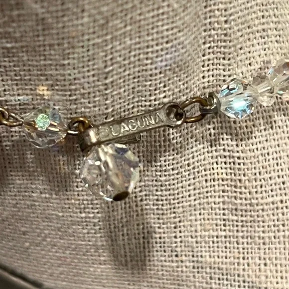 Laguna Crystal Beaded Choker Necklace and Clip Earrings - Picture 9 of 11